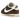 Nike Cortez Baroque Brown sneakers i sidoprofil med en rik brun läderovandel, kontrasterande vita skosnören och en klassisk vit gummisula.
