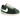 Nike Cortez TXT Fir sneakers sidoprofil med djupt grön textilovandel, vit läder-swoosh samt detaljer i vitt och guldfärgat läder vid hälen