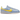 Nike Cortez Textile Light Armoury Blue Lightning sneakers i sidoprofil med ljusblå textilöverdel, vita läderdetaljer och vit mellansula
