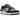 Nike Dunk Low Starry Laces sneakers i vinklad profil med svart läderöverdel, grå nyanser och de unika stjärnmönstrade skosnörena.
