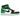 Air Jordan 1 Retro High OG Lucky Green sneakers sidoprofil med vita läderpaneler, gröna detaljer, svart swoosh och vit mellansula