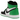 Air Jordan 1 Retro High OG Lucky Green sneakers i sidoprofil med gröna och vita läderpaneler, svart Swoosh och vit mellansula