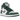 Air Jordan 1 Retro High OG Gorge Green sneakers från sidan med gröna läderpaneler, vit bas och en silverfärgad Nike Swoosh på yttersidan