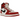 Air Jordan 1 Retro High OG Chicago Lost and Found sneakers sedda från sidan med röd och vit läderovandel, svart swoosh och vit mellansula