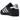 Adidas Superstar Core Black Cloud White Gold sneakers i sidovy med ovandel i svart läder, vit snäcktå och ikoniska tre vita ränder