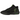 Nike LeBron Witness 8 Black Volt sneakers i en dynamisk vinklad vy med svart ovandel, neongula detaljer och den synliga Max Air-enheten i sulan.