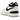 Nike Mac Attack SQ SP White Black sneakers i en vinklad profil med vit läderovandel, grå tygpaneler och svart Nike-logotyp på sidan.