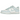 Nike Dunk Low White Glacier Blue sneakers i vinklad profil med vit läderöverdel, ljusblå detaljer och klassisk vit mellansula