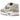 Nike Air Max 1 Light Bone Violet Dust sneakers i sidoprofil med beige läderovandel, lila detaljer, vita skosnören och synlig Air-dämpning