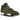 Air Jordan 4 Retro SE Craft Medium Olive sneakers i vinklad profil med olivgrön ovandel i mocka, synlig Air-enhet samt svarta och vita detaljer.