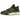 Air Jordan 4 Retro SE Craft Medium Olive sneakers i vinklad profil med olivgrön nubuck, mockapaneler och klassisk vit mellansula med synlig Air-enhet.