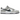 Nike Dunk Low Stencil Swoosh sneakers sedd från sidan i en vit läderkonstruktion med svart stencil-inspirerad swoosh-logga och vit sula