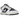 Nike SB Dunk Low HUF New York City sneakers i sidovy med vit och marinblå läderöverdel, grå Nike Swoosh och broderad NYC-logotyp på tån.
