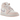 Air Jordan 1 Mid Pink Wash sneakers i sidoprofil med rosa och vita läderpaneler, klassisk Swoosh-logotyp och vit sula