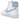 Nike Blazer Mid 77 Blue Gingham sneakers i sidoprofil med vitt läder, blått rutigt mönster, vit swoosh och klassisk gummisula