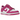 Nike Dunk Low Active Fuchsia sneakers i sidoprofil med vit läderbas, fuchsia overlays och gummisula, perfekt för vardaglig stil.