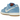 Nike SB Dunk Low Pro University Blue Gum sneakers sidoprofil med ljusblå mockaöverdel, vit swoosh och brun gummisula