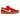 Nike SB Dunk Low University Red Gum sneakers i sidoprofil med röd ovandel, vit mellansula och klassisk gummisula
