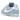 Nike Cortez Vintage Aluminum sneakers i en snygg sidoprofil som framhäver det ljusblå mockamaterialet, vit sula och den ikoniska vita swoosh-logotypen