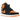 Air Jordan 1 Mid Fat Tongue Black Orange sneakers i sidoprofil med svart mocka, orange detaljer, tjock plös och vit sula