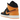Air Jordan 1 Mid Fat Tongue Black Orange sneakers i sidoprofil med vadderad plös, ovandel i svart läder, orangea detaljer och vit mellansula