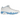 Jordan 9 Retro Low Golf White University Blue sneakers i sidoprofil med vit ovandel, blå detaljer och snören