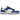 Nike Dunk Low Racer Blue Photon Dust sneakers i sidoprofil, med vit ovandel, racer blue detaljer och grå swoosh-logotyp samt en vit yttersula.