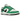Nike Dunk Low Celtics sneakers sedd från sidan med gröna och vita läderpaneler, svart swoosh-logotyp, klassisk snörning och vit mellansula.