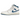 Air Jordan 1 Mid SE Industrial Blue sneakers i klassisk profilvy med blå läderöverdrag, vit bas och den ikoniska svarta Wings-logotypen på hälen.