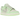 Nike Dunk Low SE Next Nature Sea Glass sneakers i en vinklad profilvy med ljusgrön läderovandel och vit mellansula