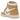 Air Jordan 1 Retro High OG Praline sneakers i profil, visar ljusbrunt läder och gräddvit bas med klassisk hög profil och matchande skosnören.