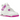 Air Jordan 4 Retro Hyper Violet sneakers i en snygg sidoprofil med vitt läder, lila detaljer vid snörhålen och en vit sula med en synlig Air-enhet