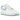 Nike Air Force 1 Low '07 White Aquarius Blue sneakers i profilvy med vit ovandel, ljusblå swoosh och klassisk gummisula