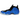 Nike Air Foamposite One International Blue sneakers i vinkelvy med blå foam shell-överdel, svarta skosnören och genomskinlig sula