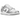 Nike Dunk Low Metallic Silver sneakers i sidoprofil med skimrande silverovandel, vit mellansula och den klassiska vita swoosh-logotypen.