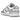 Nike Dunk Low Metallic Silver sneakers sidoprofil med glänsande silverfärgade överlägg, vit läderbas och klassisk gummisula