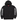Supreme Collegiate Sleeve Hooded Sweatshirt Black sneakers detaljvy av svart huvtröja med grafisk logotyp på ärmen och justerbara dragskor