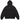 Supreme Piping Zip Up Hooded Sweatshirt Black i frontvy med vit piping-detalj, hellång dragkedja fram och stilren huvkonstruktion