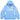 Supreme Football Zip Up Hooded Sweatshirt sneakers framifrån med en ljusblå huvtröja med dragkedja och broderad logotyp