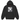 Supreme ANTIHERO Hooded Sweatshirt FW25 Black sneakers frontvy med logografik på bröstet, huva och ribbade muddar i svart bomull