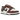 Nike Dunk Low Dark Team Red Black sneakers i en vinklad profil med vinröd ovandel, svart swoosh i läder och en matchande svart yttersula