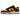 Nike Dunk Low Reverse Goldenrod sneakers sedda från sidan med ovandel i svart läder, gula Swoosh-detaljer och matchande sula.