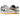 Nike SB Dunk Low Rayssa Leal sneakers i sidoprofil med grå texturerade paneler, lila detaljer, vita skosnören och gummisula
