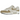 Nike Air Max 1 Phantom Khaki sneakers sedd från sidan med beige läder- och textilpaneler, vit mellansula och synlig Air-dämpning