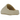 Yeezy Slide Bone sneakers i sidoprofil, tillverkade i en helgjuten beige EVA-skumdesign med en bekväm räfflad yttersula