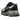 New Balance 9060 Black Grey GS sneakers i sidoprofil med en ovandel i svart mesh, grå mockadetaljer och en rejäl vit mellansula med detaljer.