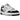 New Balance 550 White Black Rain Cloud sneakers i sidoprofil med vit läderovandel, svarta detaljer och den klassiska yttersulan i gummi