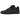 Adidas Forum Low Triple Black sneakers i sidoprofil med svart överdel i läder, perforerad tåbox och matchande snören