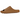 Yeezy Slide Ochre sneakers i vinklad vy med den distinkta enfärgade guldbruna designen och den räfflade yttersulan i skummaterial