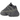 Adidas Yeezy 500 Granite sneakers i en vinklad vy, som visar den mörkgrå ovandelen i mocka, meshdetaljer och den unika, klumpiga Adiprene-yttersulan.